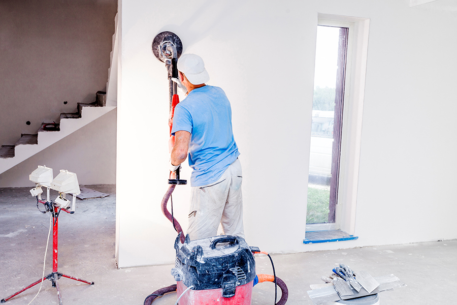 drywall finishing, polishing, dusting drywall to prep for painting - Belleville, IL